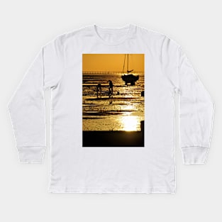 Thorpe Bay Sunset Southend on Sea Essex Kids Long Sleeve T-Shirt